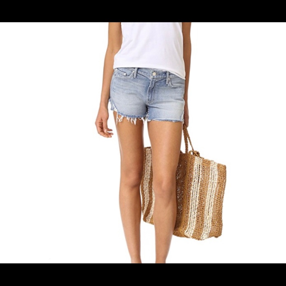 Mother denim the teaser fray denim cutoff short